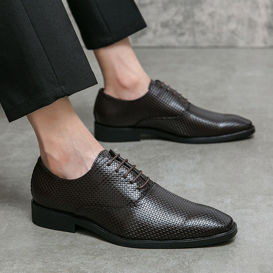Herren Leder Business Schnürschuhe mit Spitzem Zeh | Ideal für Frühling Sommer und Herbst