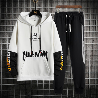 Herren Kapuzenpullover Anzug mit Langarm Ideal für den Frühling