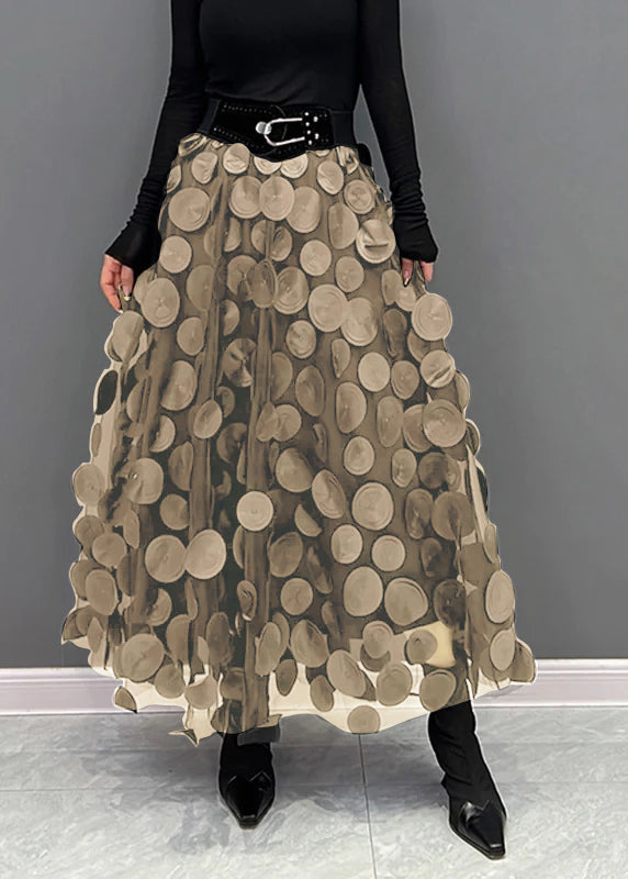 Tüllrock mit Polka-Dot-Muster und elastischem Bund | Ideal für Frühling und Herbst