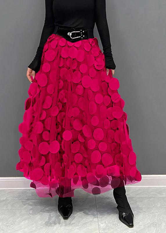 Tüllrock mit Polka-Dot-Muster und elastischem Bund | Ideal für Frühling und Herbst