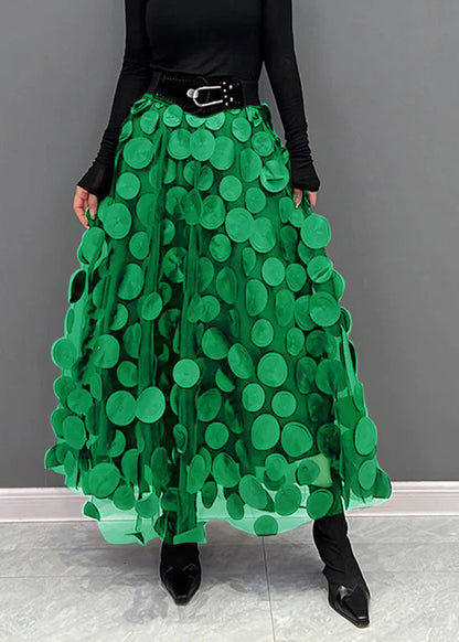 Tüllrock mit Polka-Dot-Muster und elastischem Bund | Ideal für Frühling und Herbst