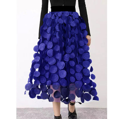 Tüllrock mit Polka-Dot-Muster und elastischem Bund | Ideal für Frühling und Herbst