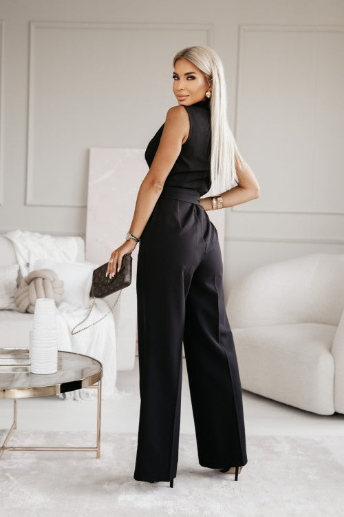 Ärmelloser Maßgeschneiderter Jumpsuit aus Hochwertigem Stoff | Ideal für Frühling und Sommer