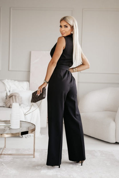 Ärmelloser Maßgeschneiderter Jumpsuit aus Hochwertigem Stoff | Ideal für Frühling und Sommer