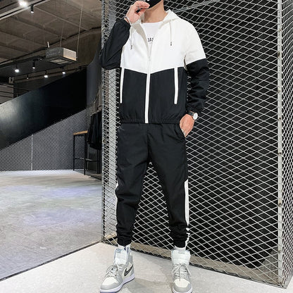 Zwei-teiliger Kapuzen-Cardigan Tracksuit | Ideal für Alle Jahreszeiten
