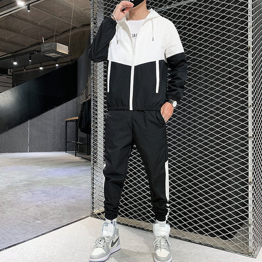 Zwei-teiliger Kapuzen-Cardigan Tracksuit | Ideal für Alle Jahreszeiten