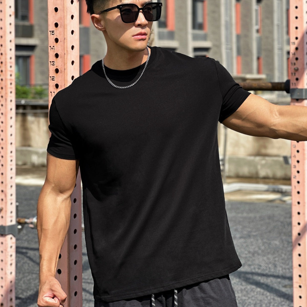 Baumwoll-Sportshirt mit Loose Fit und kurzen Ärmeln | Ideal für den Sommer