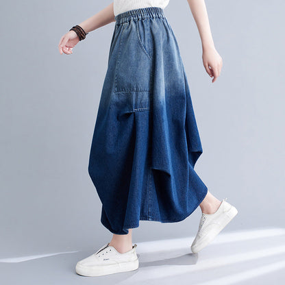 Verlaufs-Denimrock für Damen | Ideal für Frühling und Sommer