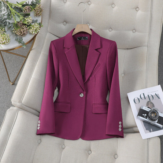 Damen Fitted Blazer mit langen Ärmeln und Taschen | Ideal für Herbst und Winter