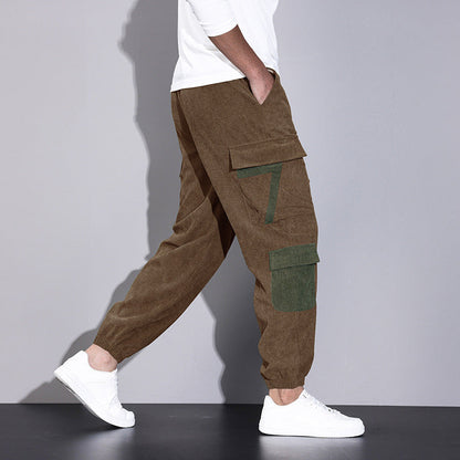 Cordhose Latzhose mit Knöchelbindung Ideal für den Herbst