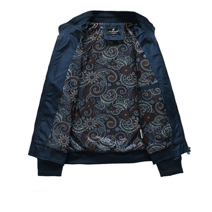 Herren Stehkragen-Reißverschlussjacke | Ideal für Frühling und Herbst