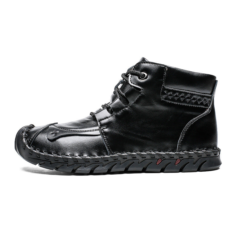 Dicksohlige Cow Split Leder Werkzeugstiefel | Ideal für Herbst und Winter