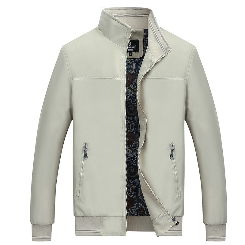 Herren Stehkragen-Reißverschlussjacke | Ideal für Frühling und Herbst