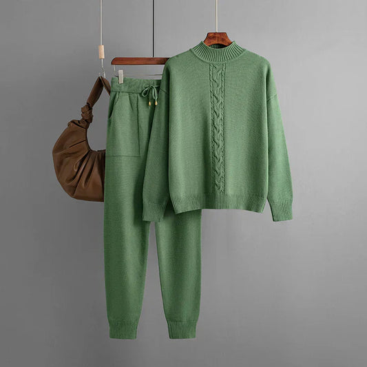 Strick-Set mit Rollkragen und Hose | Ideal für den Winter