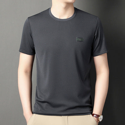 Herren Jacquard Kurzarm Pullover – Ideal für den Sommer