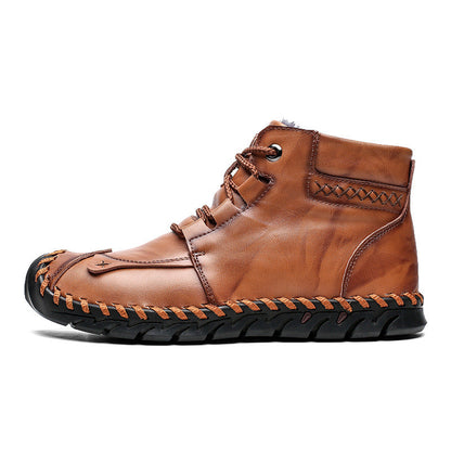 Dicksohlige Cow Split Leder Werkzeugstiefel | Ideal für Herbst und Winter