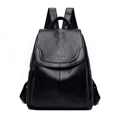 Anti-Diebstahl Kunstleder Rucksack mit RFID-Schutz und Versteckten Reißverschlüssen | Ideal für Frühling und Herbst