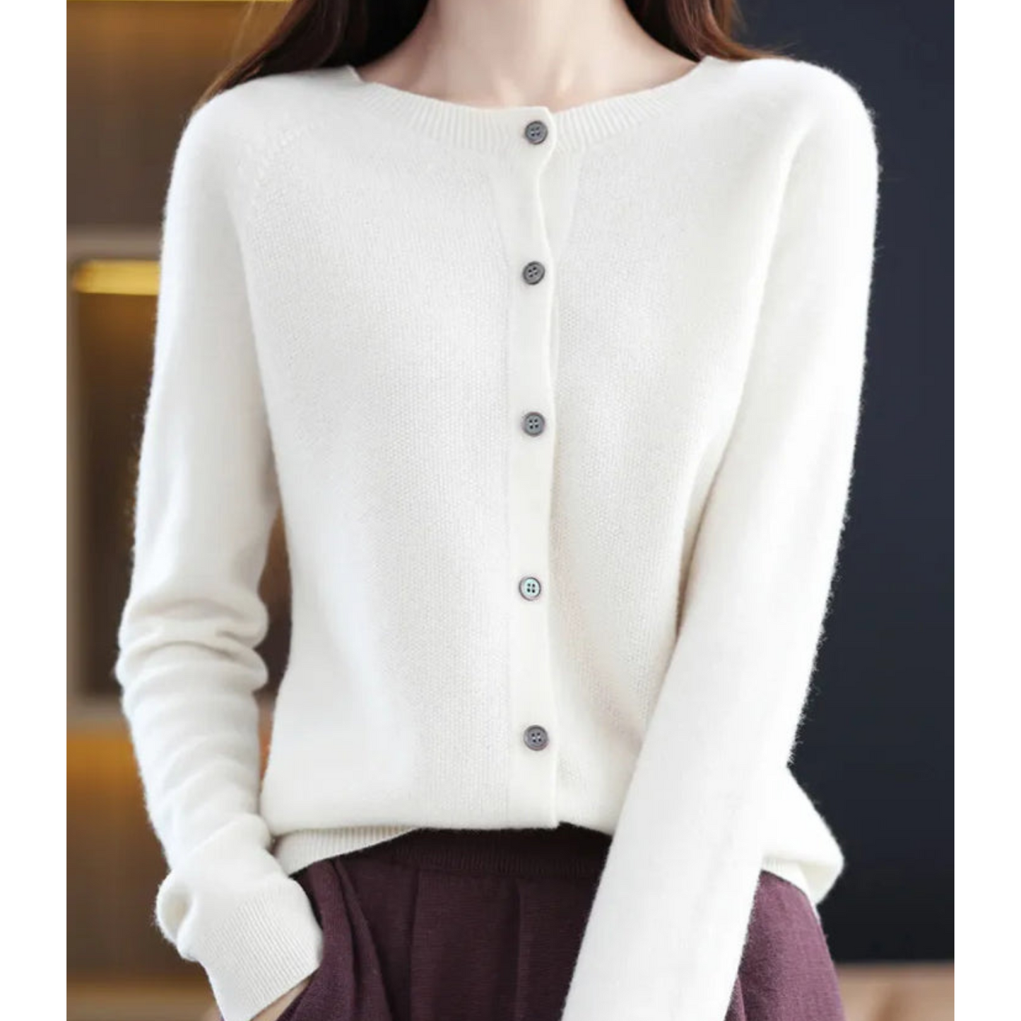 Weicher Strick O-Hals Cardigan | Ideal für Herbst und Winter