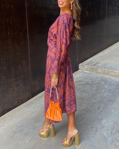 Elegantes Langes Kleid mit Maßgeschneidertem Schnitt | Ideal für Frühling und Herbst