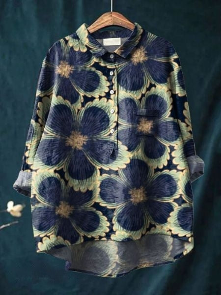 Bluse mit Blumenmuster aus leichtem Stoff | Ideal für Frühling und Sommer