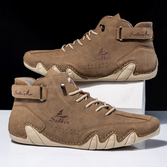 Herren Orthopädische Lederschuhe mit Rutschfester Sohle | Ideal für alle Jahreszeiten