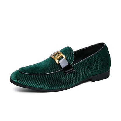 Herren Plus Size Cordhosen-Leder Schuhe mit Spitzzehen | Ideal für Alle Jahreszeiten