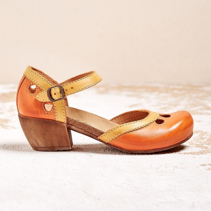 Sandalen mit Niedrigem Absatz, Knöchelriemen und Blockabsatz | Ideal für Frühling und Sommer
