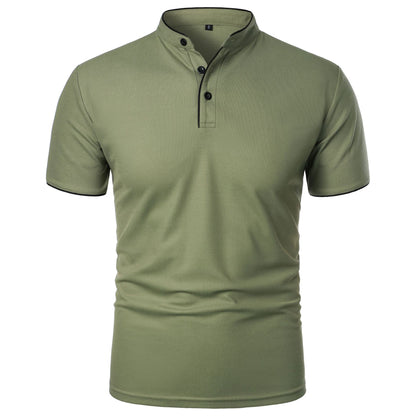 Herren Slim Fit Kurzarm Einfarbiges Top – Ideal für den Sommer