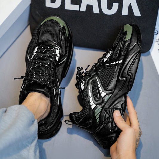 Herren Mesh Laufschuhe in Übergröße mit dicker Sohle | Ideal für den Frühling