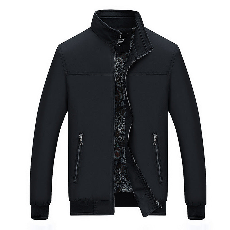Herren Stehkragen-Reißverschlussjacke | Ideal für Frühling und Herbst