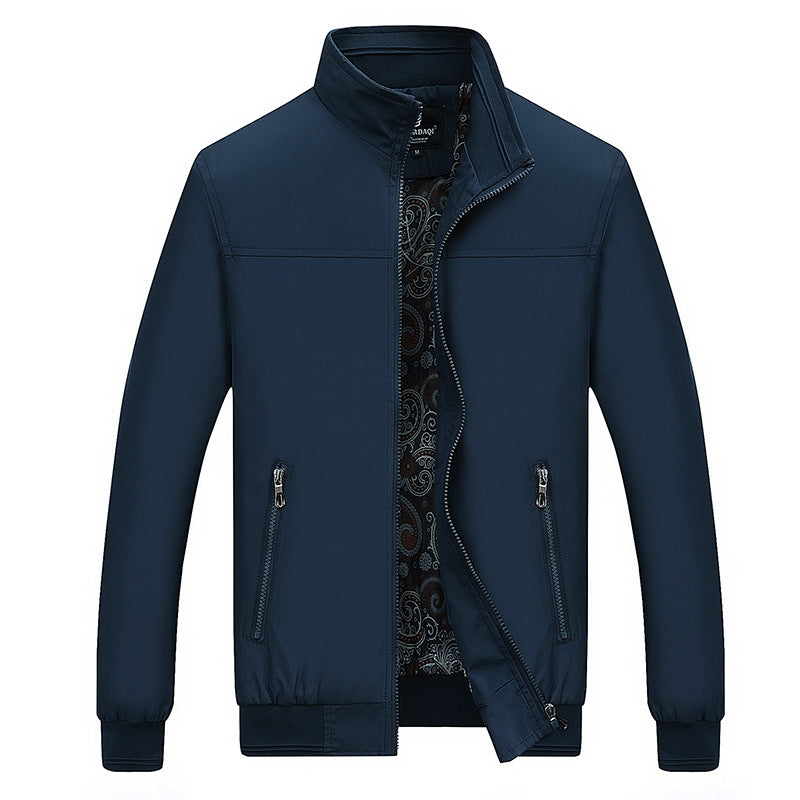 Herren Stehkragen-Reißverschlussjacke | Ideal für Frühling und Herbst