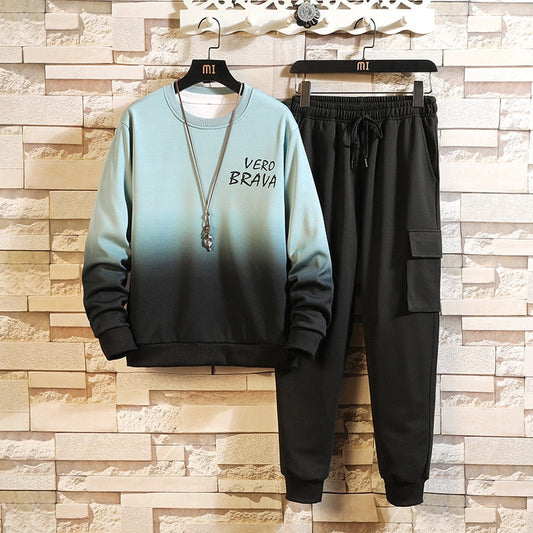 Zweiteiliges Set mit Langarm-Sweater und Buchstaben-Print Ideal für den Herbst