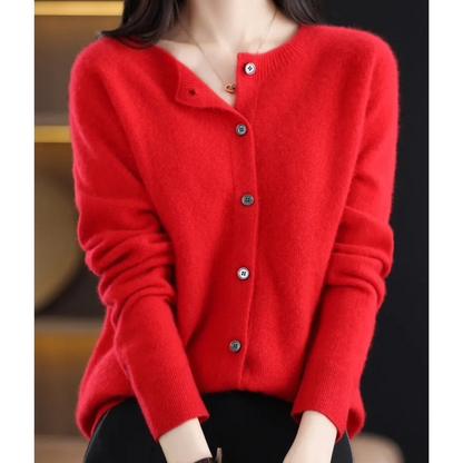 Weicher Strick O-Hals Cardigan | Ideal für Herbst und Winter