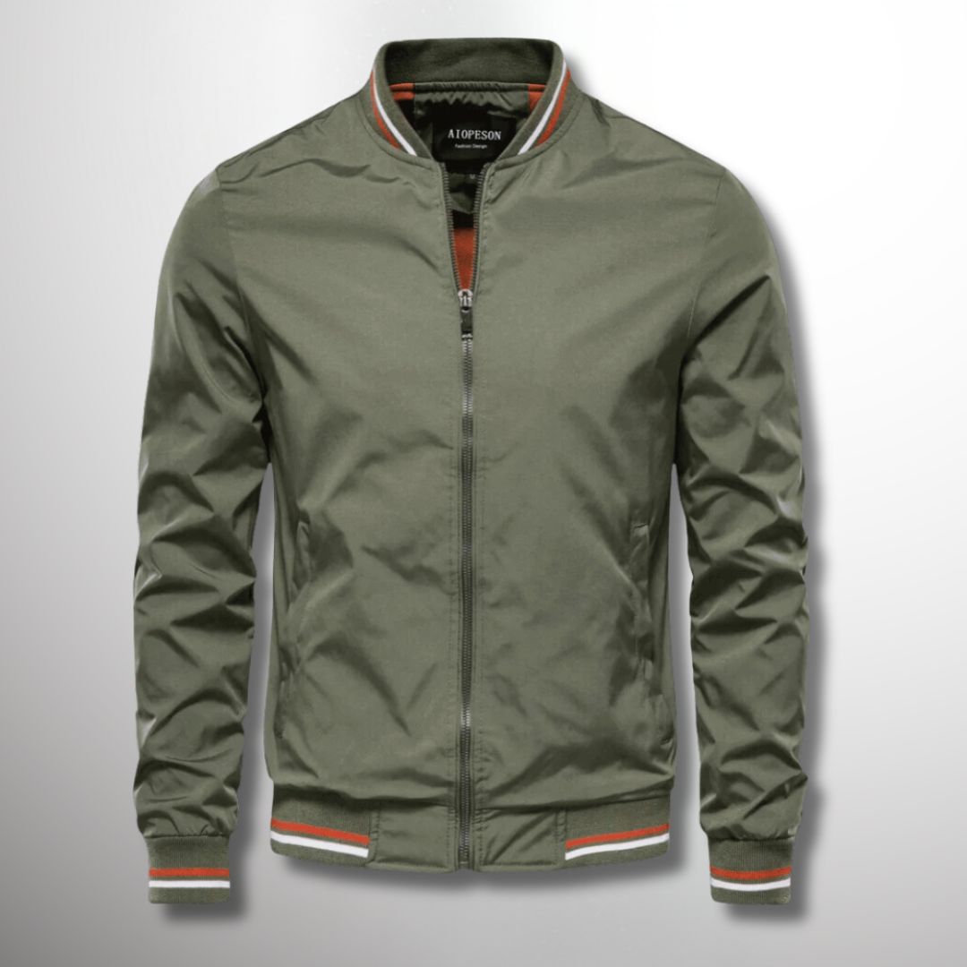 Herren Leichte Wasserabweisende Jacke mit Reißverschluss Ideal für Frühling und Herbst