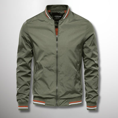 Herren Leichte Wasserabweisende Jacke mit Reißverschluss Ideal für Frühling und Herbst