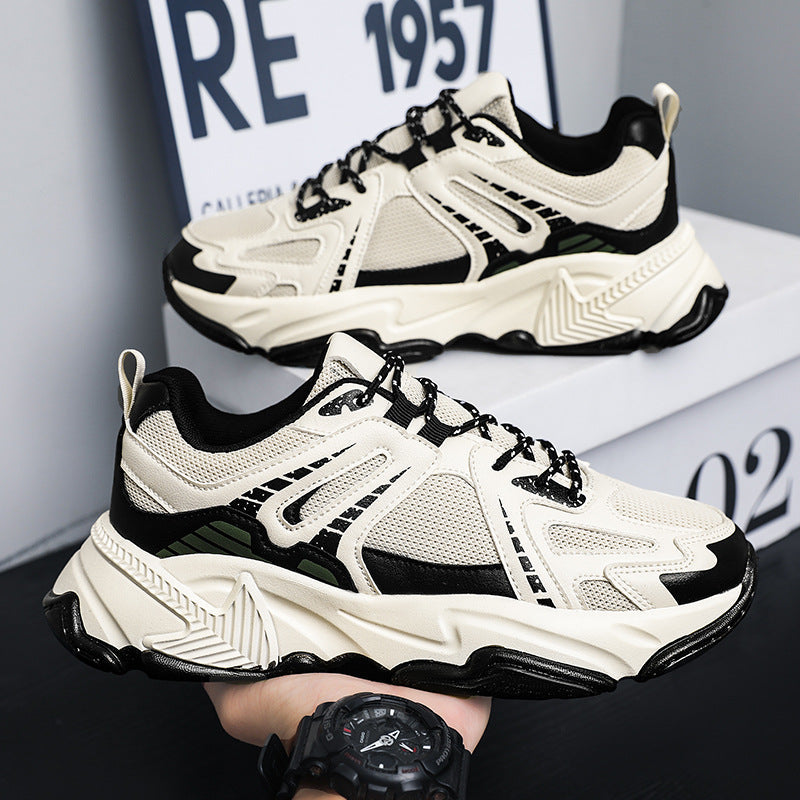 Herren Mesh Laufschuhe in Übergröße mit dicker Sohle | Ideal für den Frühling