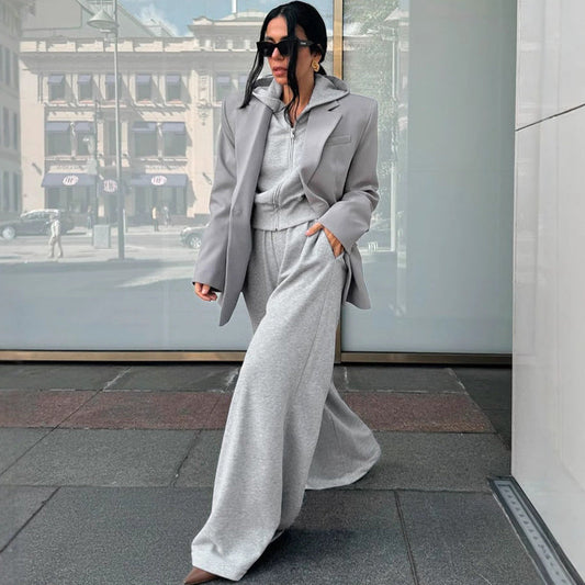 Hooded Sweatshirt und Weite Hose Zweiteiliges Set | Ideal für alle Jahreszeiten
