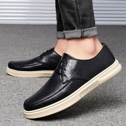 Herren Echtes Leder Schnürschuhe mit Gummisohle | Ideal für alle Jahreszeiten