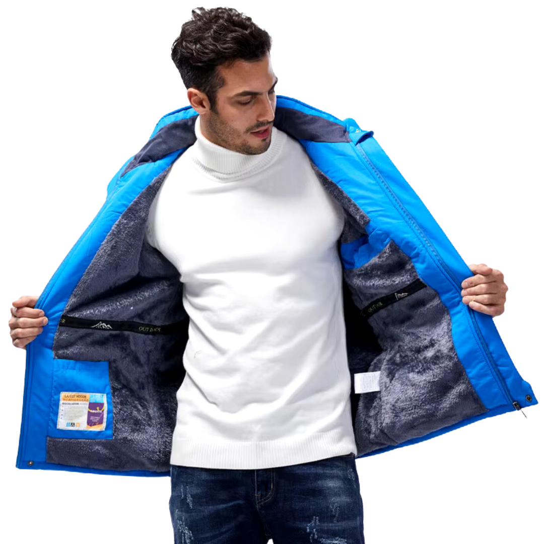 Herren Isolierte Winddichte Winterjacke mit Wasserabweisendem Stoff | Ideal Für Den Winter