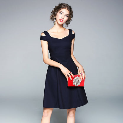 Schulterfreies Minikleid aus Baumwollmischung | Ideal für den Sommer