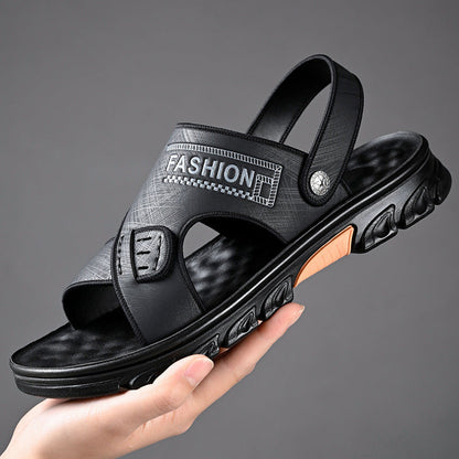 Offene Zehen Echtes Leder Sandalen mit Rutschfester Sohle | Ideal für den Sommer