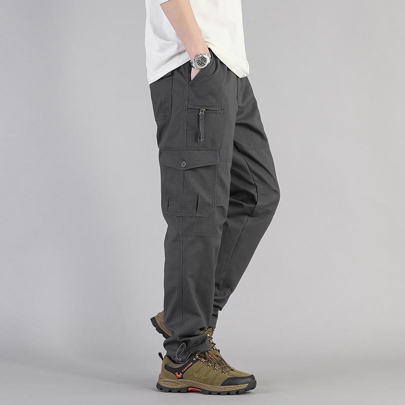 Herren Locker Geschnittene Latzhose mit Geradem Bein und Mehreren Taschen I Ideal für alle Jahreszeiten