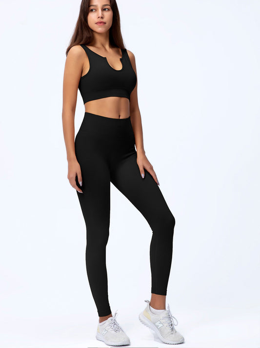 Nahtlose Sport Shorts und Crop Top Set | Ideal für Sommer