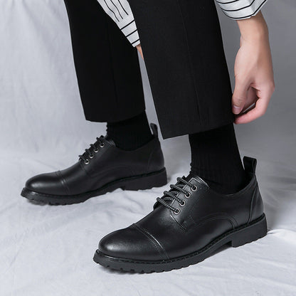 Herren Drei-Teilige Leder Business Schuhe mit Rundspitze | Ideal für Alle Jahreszeiten