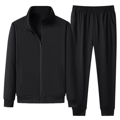 Herren Strickjacke mit Stehkragen und Reißverschluss sowie Jogginghose Ideal für den Herbst