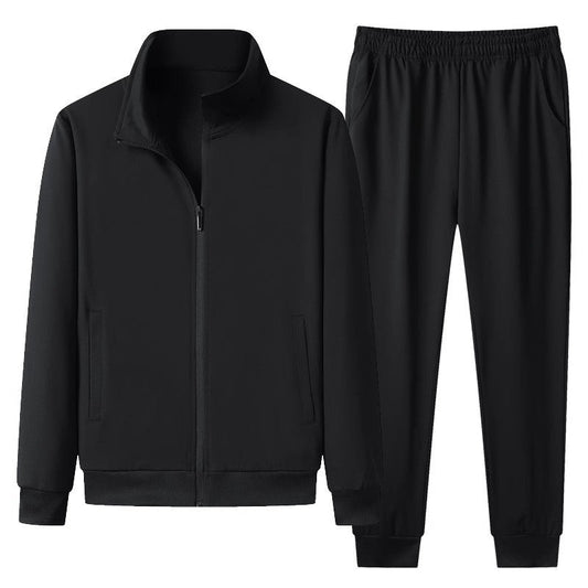 Herren Strickjacke mit Stehkragen und Reißverschluss sowie Jogginghose Ideal für den Herbst