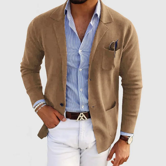 Klassischer Einreihiger Blazer für Männer Ideal für Herbst und Winter