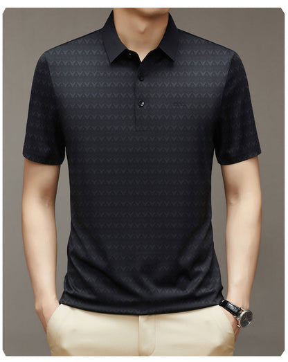 Herren Ice Silk T-Shirt mit kurzen Ärmeln Ideal für den Sommer
