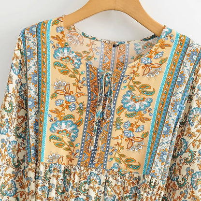 Besticktes Schnürung Langes Kleid | Ideal für Frühling und Sommer