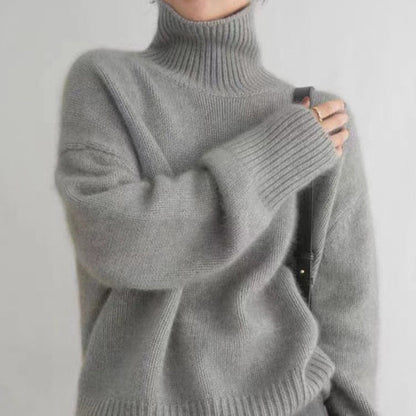 Damen dicker Rollkragenpullover | Ideal für Herbst und Winter
